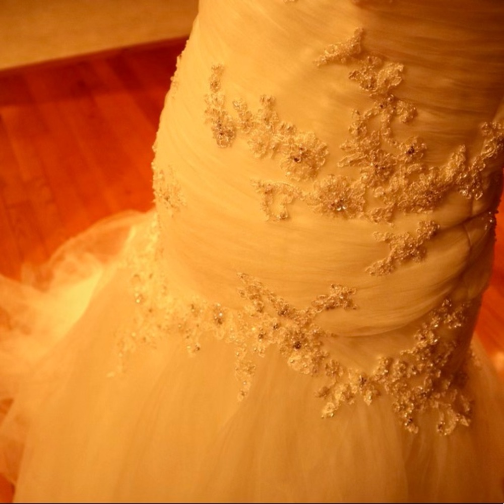 White Angelique mermaid style Wedding dress - Picture 4 of 7